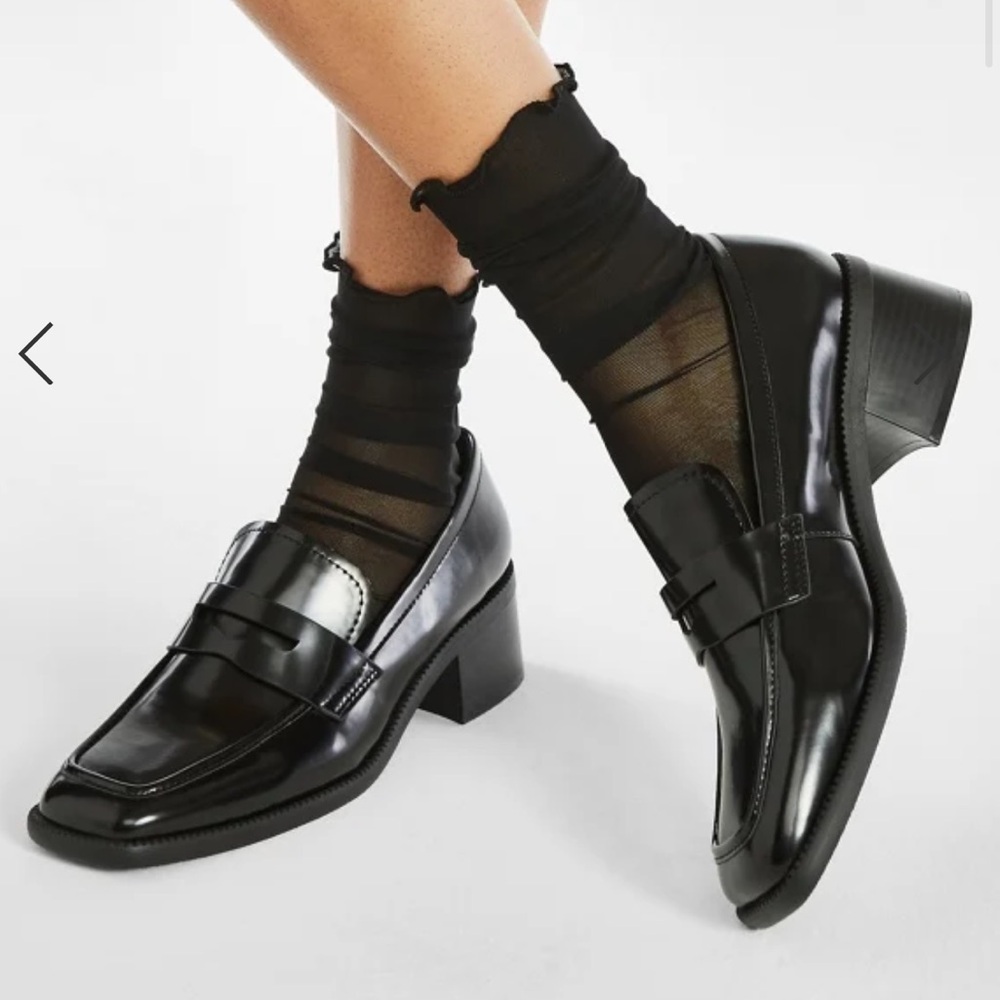 Black Patent Loafers - New